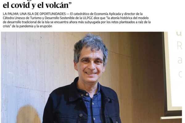 Entrevista a Carmelo León en Canariashora “La sostenibilidad, el capital social y el bien común son las estrategias de desarrollo de La Palma tras el covid y el volcán”